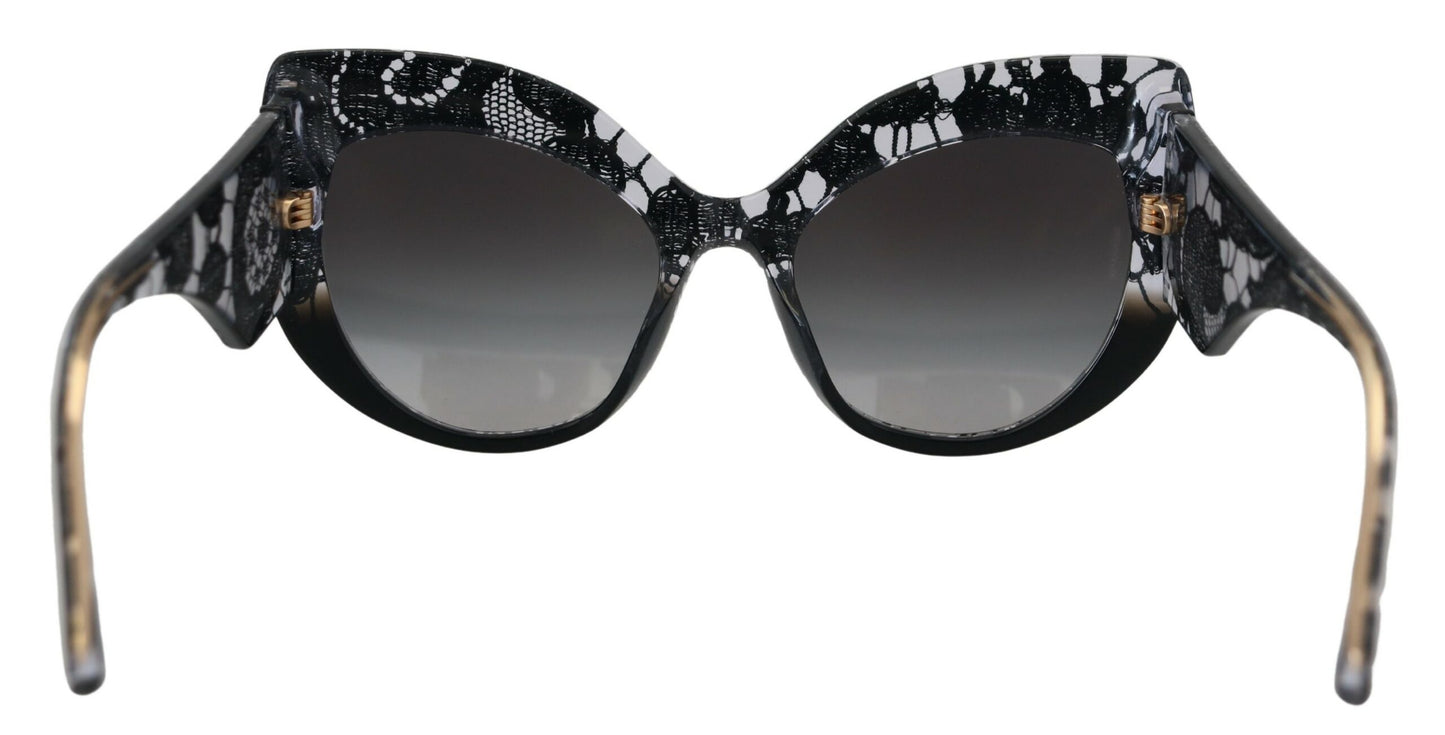 Elegant Black Lace Acetate Sunglasses