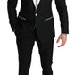 Elegant Black White Two-Piece Suit Ensemble