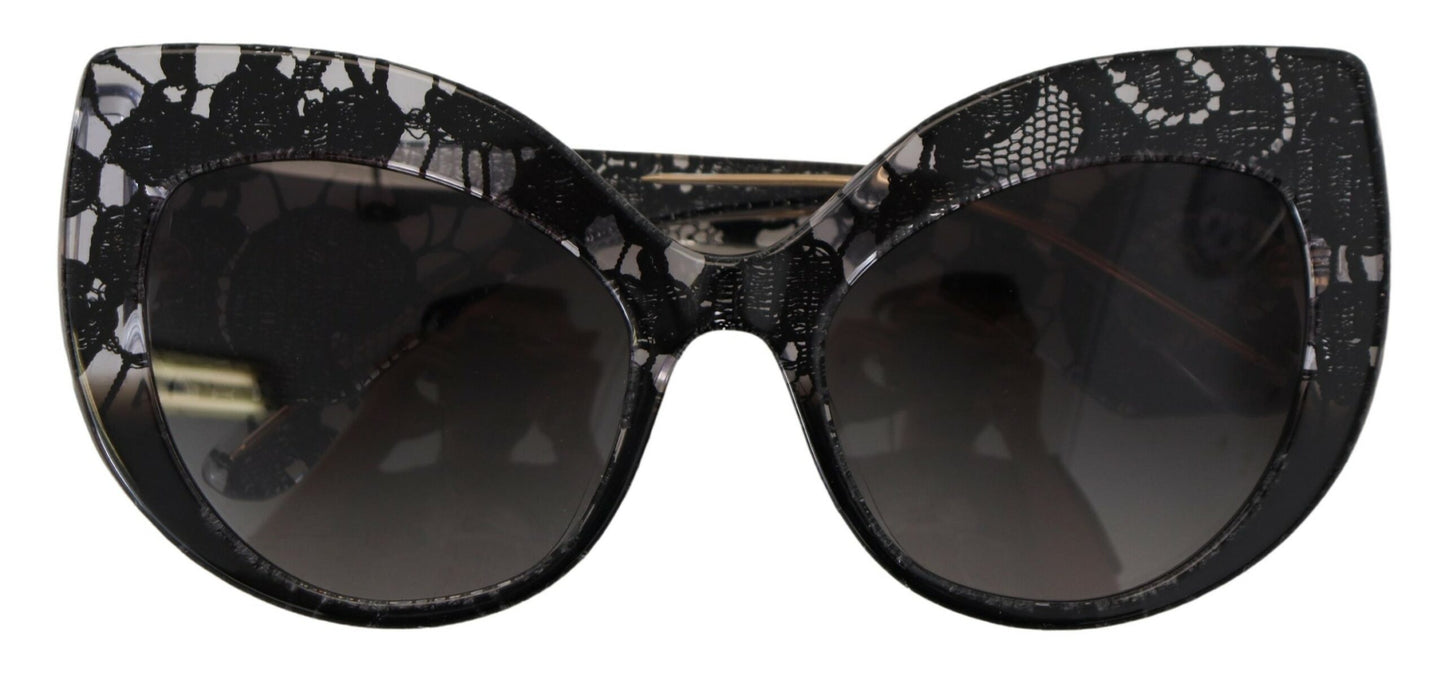 Elegant Black Lace Acetate Sunglasses