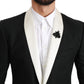 Elegant Black White Two-Piece Suit Ensemble