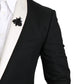 Elegant Black White Two-Piece Suit Ensemble