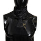 Elegant Black Floral Silk Men's Scarf