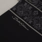 Elegant Black Floral Silk Men's Scarf