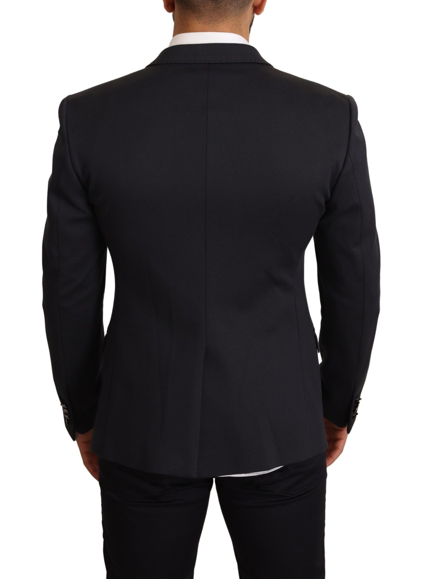 Elegant Dark Blue Slim Fit Blazer