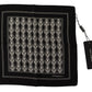 Black Printed Square Handkerchief Scarf