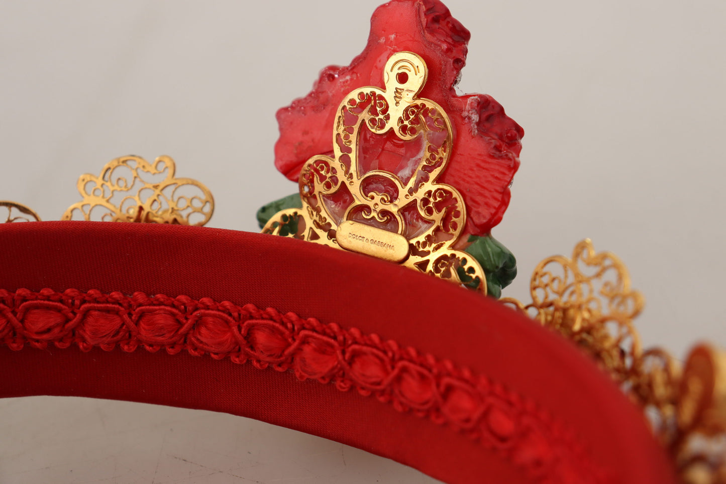 Elegant Crystal Embellished Red Diadem