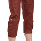 Bordeaux Gold Lace Capri Trousers