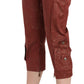Bordeaux Gold Lace Capri Trousers