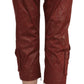 Bordeaux Gold Lace Capri Trousers