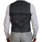 Elegant Grey Silk Martini Three-Piece Suit