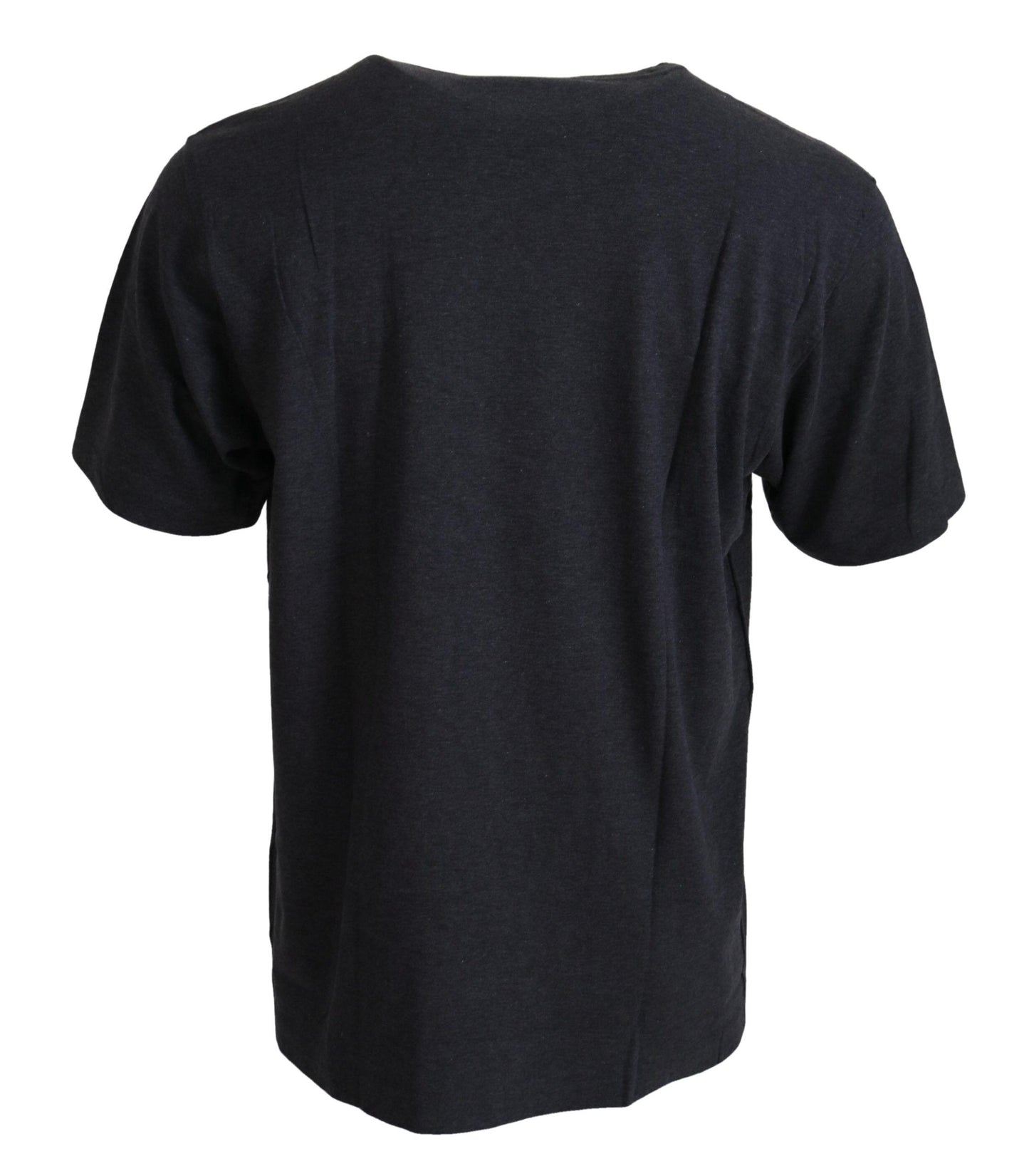 Gray Crewneck Cotton Short Sleeve  T-shirt