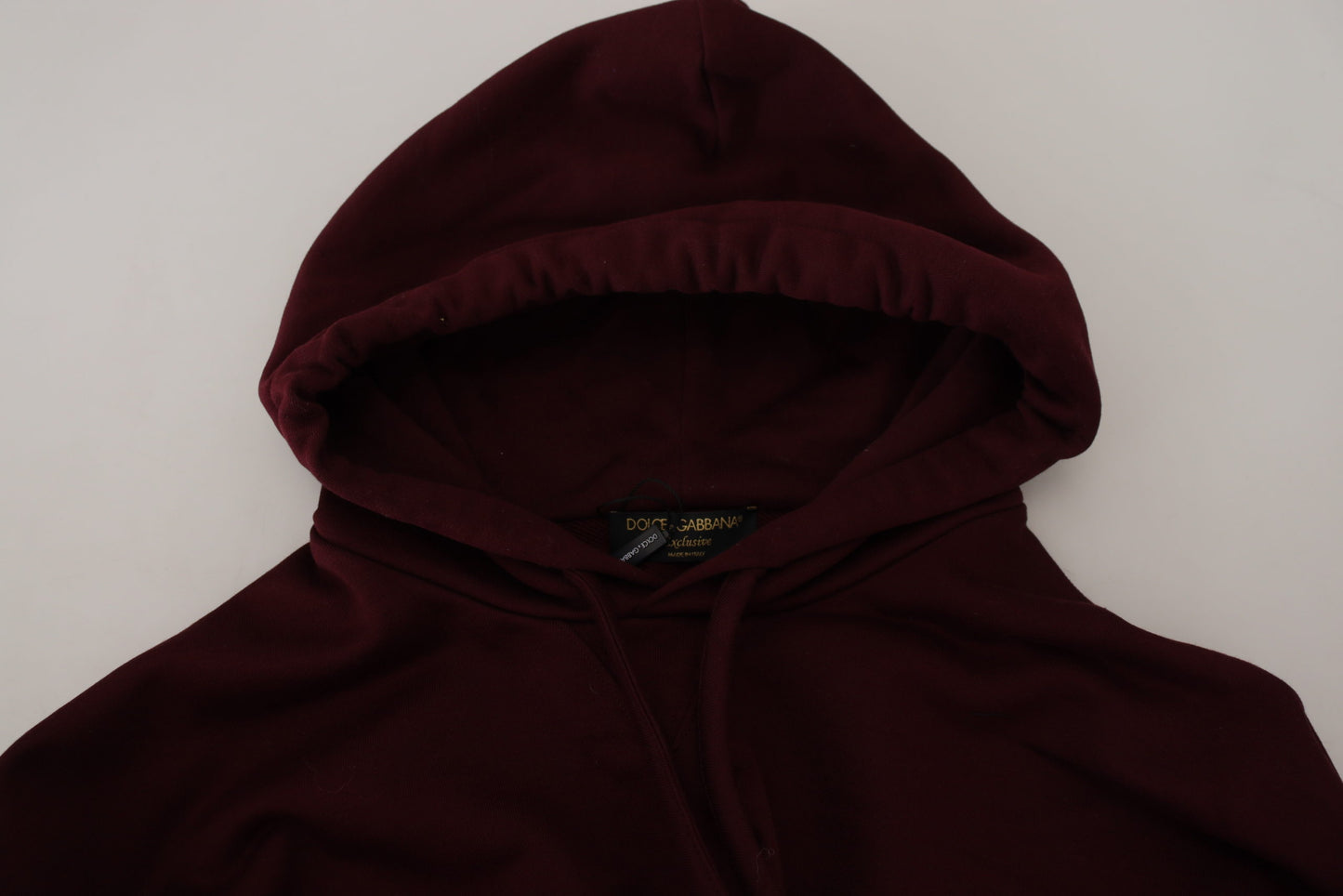 Maroon Hooded Cotton Blend Sweater