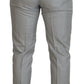 Elegant Grey Silk Martini Three-Piece Suit