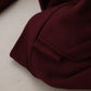 Maroon Hooded Cotton Blend Sweater