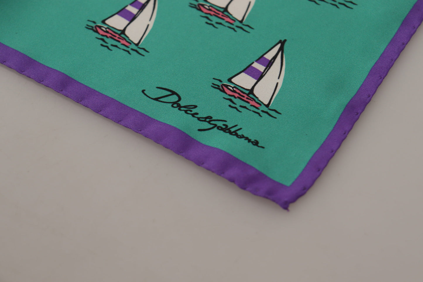 Multicolor Printed DG Logo Square Handkerchief Scarf