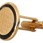 Elegant Gold-Plated Round Cufflinks