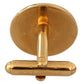 Elegant Gold-Plated Round Cufflinks