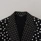 Elegant Silk Polka Dot Suit