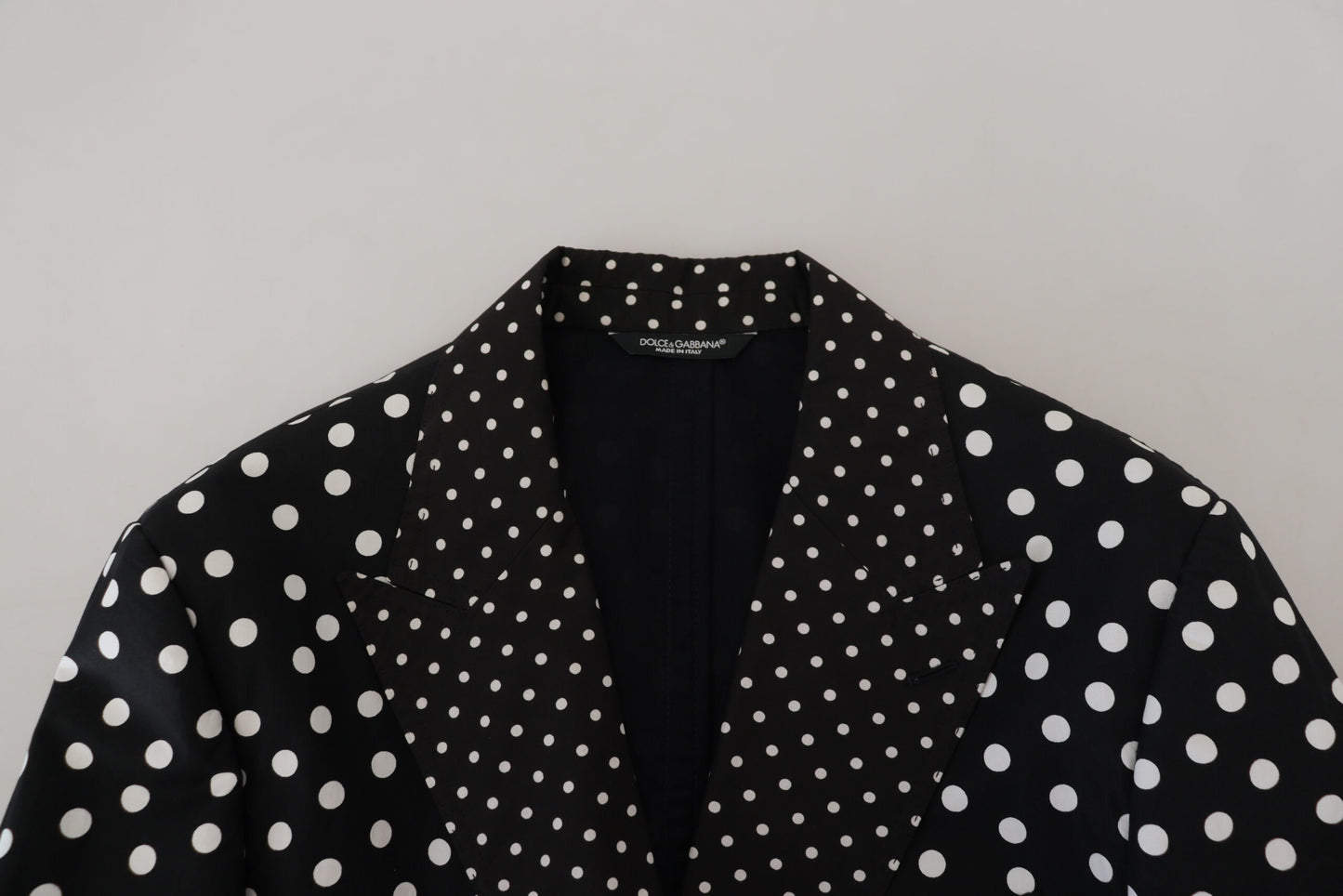 Elegant Silk Polka Dot Suit