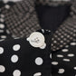 Elegant Silk Polka Dot Suit