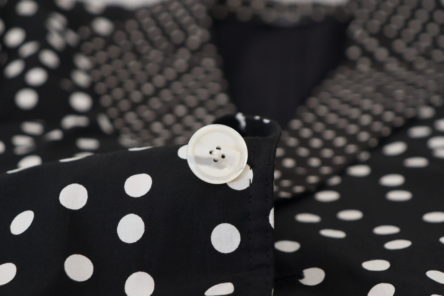 Elegant Silk Polka Dot Suit