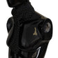 Elegant Black Polka Dot Silk Men's Scarf