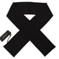 Elegant Black Polka Dot Silk Men's Scarf