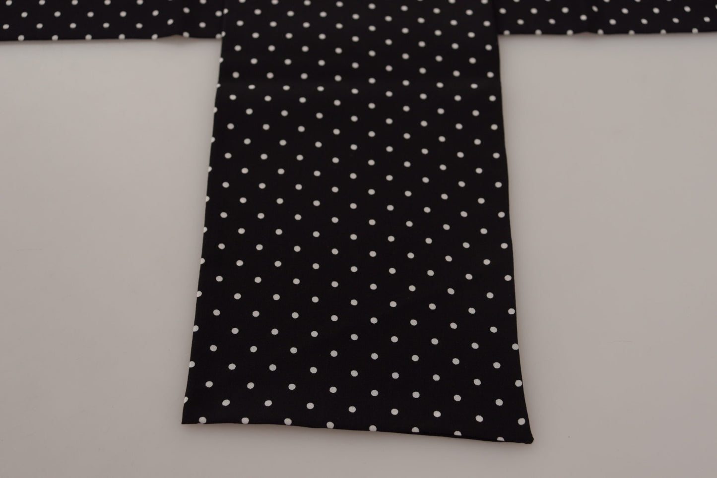 Elegant Black Polka Dot Silk Men's Scarf