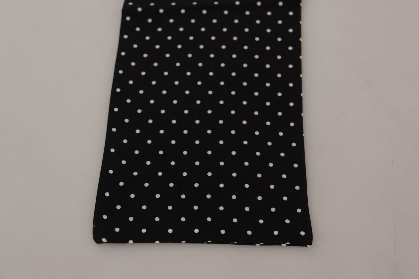 Elegant Black Polka Dot Silk Men's Scarf