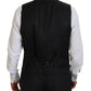 Elegant Black Wool Silk 3-Piece Martini Suit