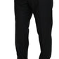 Elegant Black Wool Silk 3-Piece Martini Suit