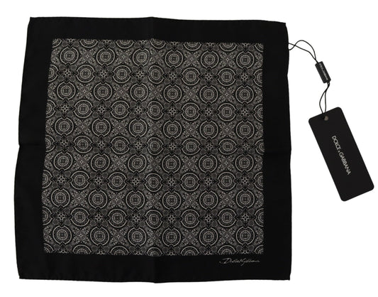 Elegant Black Paisley Silk Men's Scarf