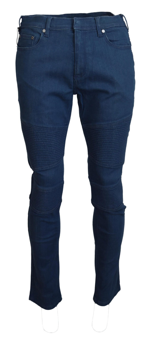 Sleek Skinny Blue Pants for Men