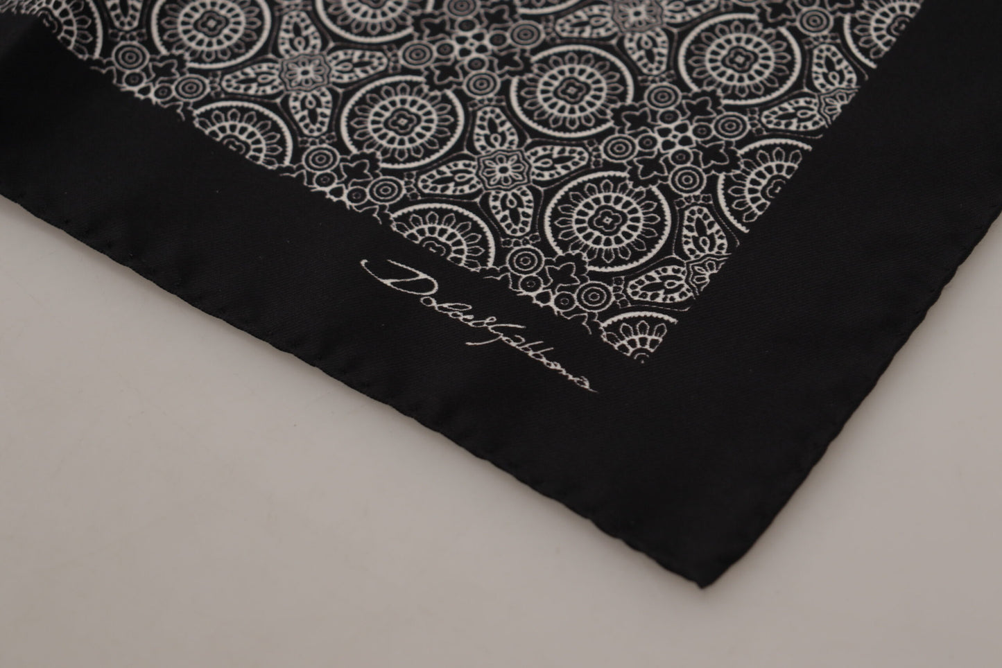 Elegant Black Paisley Silk Men's Scarf