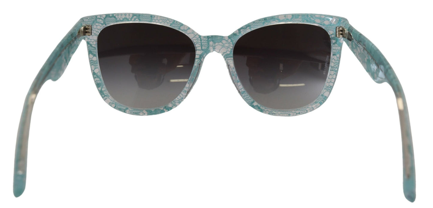 Elegant Blue Lace Detail Sunglasses