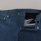 Sleek Skinny Blue Pants for Men