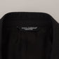 Elegant Black Wool Silk 3-Piece Martini Suit
