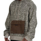 Beige Hooded Luxury Sweater