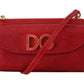 Elegant Crimson Crossbody Leather Bag