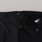 Elegant Black Wool Silk 3-Piece Martini Suit
