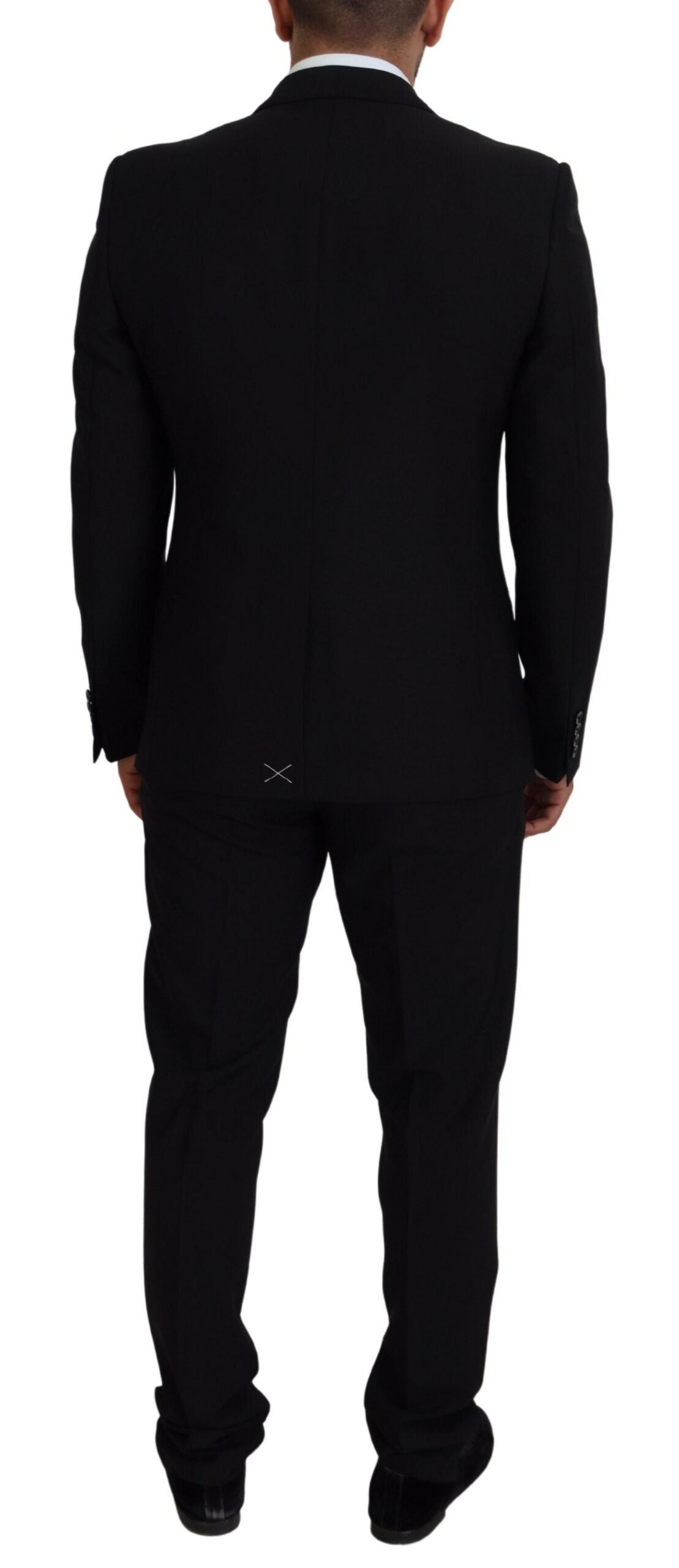 Elegant Black Martini 3-Piece Wool Suit