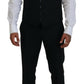 Elegant Black Martini 3-Piece Wool Suit