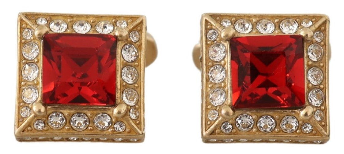 Elegant Gold-Tone Square Cufflinks