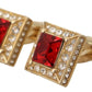 Elegant Gold-Tone Square Cufflinks