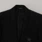 Elegant Black Martini 3-Piece Wool Suit