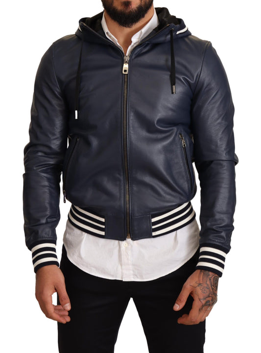 Elevate Your Style: Luxe Leather Bomber Jacket