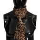 Elegant Silk Scarf in Leopard Print