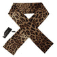 Elegant Silk Scarf in Leopard Print