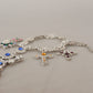 Elegant Multicolor Crystal Cross Necklace