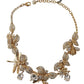 Elegant Sicily Floral Bug Statement Necklace